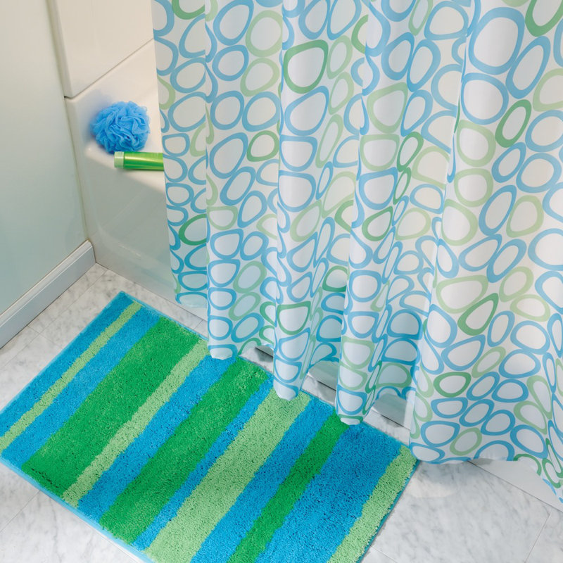 Latitude Run Barowsky Rectangle NonSlip Striped Bath Rug & Reviews